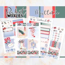 Load image into Gallery viewer, Mistletoe Christmas - POCKET Mini Weekly Kit Planner stickers