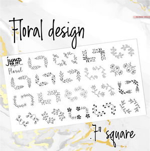 Foil - Corner floral icon stickers   (F-121+)