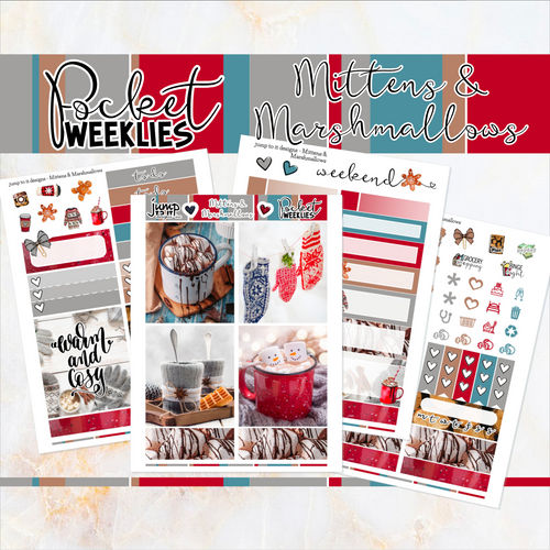 Mittens & Marshmallows - POCKET Mini Weekly Kit Planner stickers