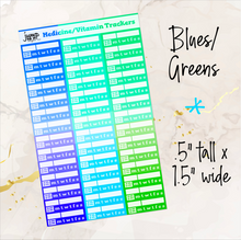 Load image into Gallery viewer, Ombre Medicine / Vitamin tracker stickers            (R-115+)