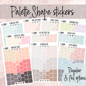 Shapes Palette Foil stickers Hexagon Page Flags    (F-173+)