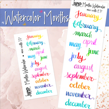 Load image into Gallery viewer, Months Watercolor stickers       (T-108+)