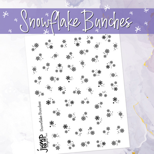 Foil - Bunches SNOWFLAKE icon stickers  (F-107)