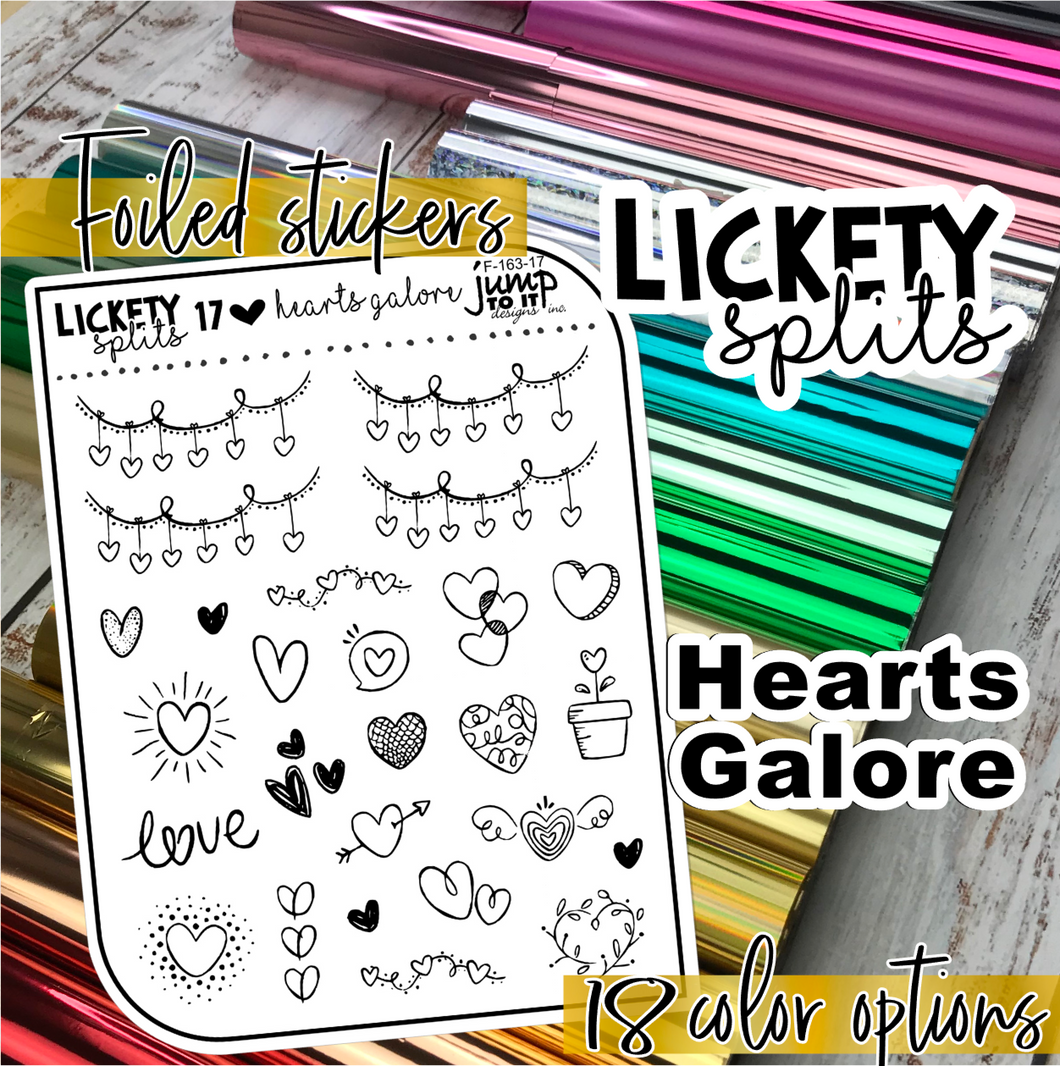Foil - Lickety Splits - HEARTS GALORE   (F-163-17)