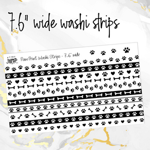 Foil - Washi PAW PRINTS strips  (F-184-8/9)