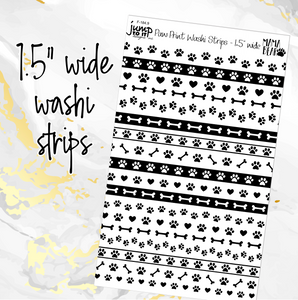 Foil - Washi PAW PRINTS strips  (F-184-8/9)