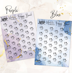 Foil - Icons PIGGY BANK Marble Collection   (F-193-16+)