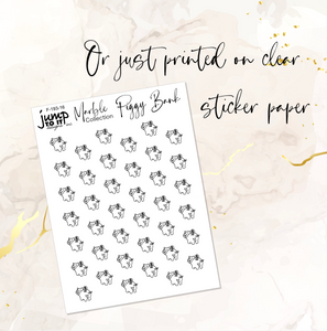 Foil - Icons PIGGY BANK Marble Collection   (F-193-16+)