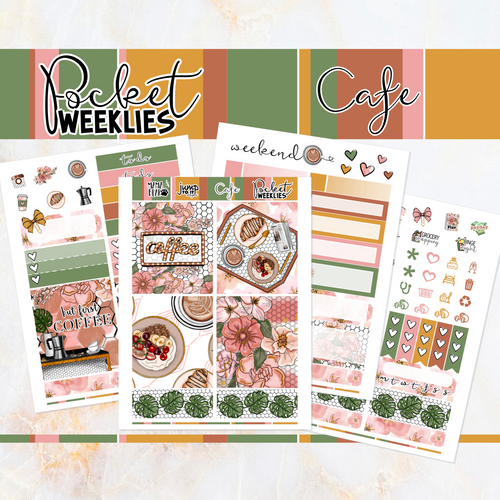 Cafe - POCKET Mini Weekly Kit Planner stickers