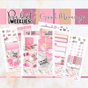 Good Morning - POCKET Mini Weekly Kit Planner stickers