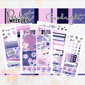 Goodnight - POCKET Mini Weekly Kit Planner stickers