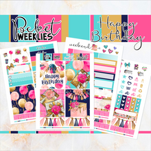 Load image into Gallery viewer, Happy Birthday - POCKET Mini Weekly Kit Planner stickers