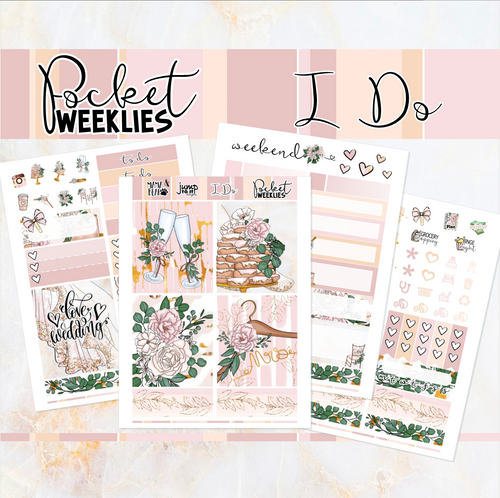 I Do Wedding - POCKET Mini Weekly Kit Planner stickers