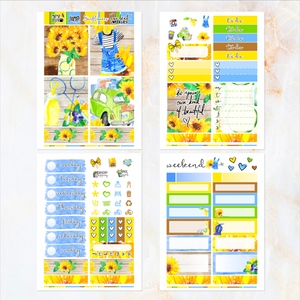 Sunflowers - POCKET Mini Weekly Kit Planner stickers