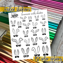 Load image into Gallery viewer, Foil - Bunnies with Shades Easter  (F-120-4)