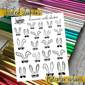 Foil - Bunnies with Shades Easter  (F-120-4)