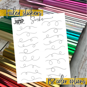 Foil - Swishes divides washi 1.5" wide (F-150-22)