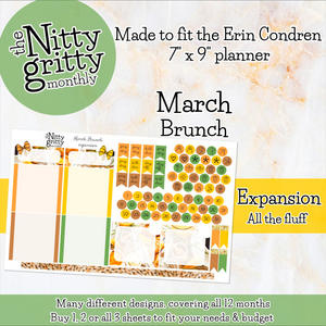 March Brunch - The Nitty Gritty Monthly - Erin Condren Vertical Horizontal