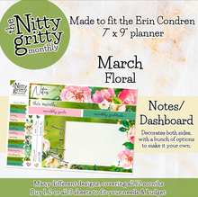 Load image into Gallery viewer, March Floral - The Nitty Gritty Monthly - Erin Condren Vertical Horizontal
