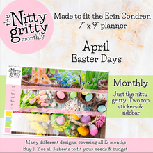 Load image into Gallery viewer, April Easter Days - The Nitty Gritty Monthly - Erin Condren Vertical Horizontal