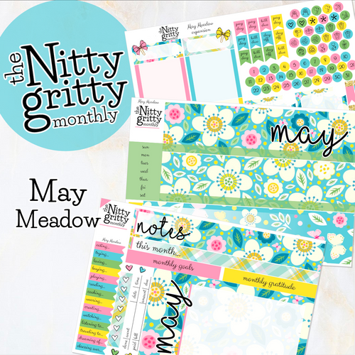 May Meadow - The Nitty Gritty Monthly - Erin Condren Vertical Horizontal