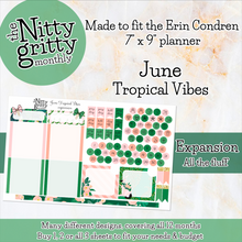 Load image into Gallery viewer, June Tropical Vibes - The Nitty Gritty Monthly - Erin Condren Vertical Horizontal
