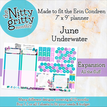 Load image into Gallery viewer, June Underwater - The Nitty Gritty Monthly - Erin Condren Vertical Horizontal