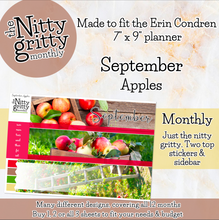 Load image into Gallery viewer, September Apples - The Nitty Gritty Monthly - Erin Condren Vertical Horizontal