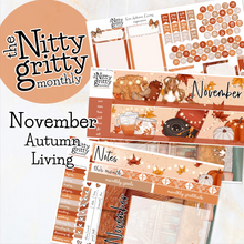 Load image into Gallery viewer, November Autumn Living - The Nitty Gritty Monthly - Erin Condren Vertical Horizontal
