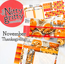 Load image into Gallery viewer, November Thanksgiving - The Nitty Gritty Monthly - Erin Condren Vertical Horizontal