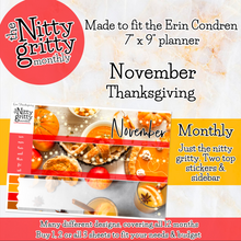 Load image into Gallery viewer, November Thanksgiving - The Nitty Gritty Monthly - Erin Condren Vertical Horizontal