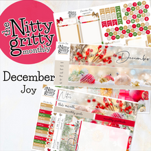 Load image into Gallery viewer, December Joy Christmas - The Nitty Gritty Monthly - Erin Condren Vertical Horizontal