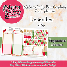 Load image into Gallery viewer, December Joy Christmas - The Nitty Gritty Monthly - Erin Condren Vertical Horizontal