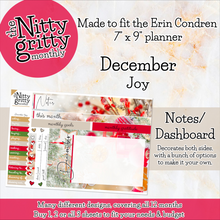 Load image into Gallery viewer, December Joy Christmas - The Nitty Gritty Monthly - Erin Condren Vertical Horizontal