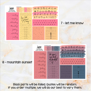 BOGO • Foil - Color Block Weekly Essential icon planner stickers  (F-123+)