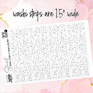 Foil - Washi Bows, Stars & Hearts...Oh My!  STARDUST     (F-174-3)