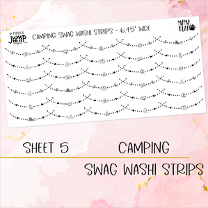 Foil Theme Collection • CAMPING • Washi, Swags, Tabs, Deco (F-203)