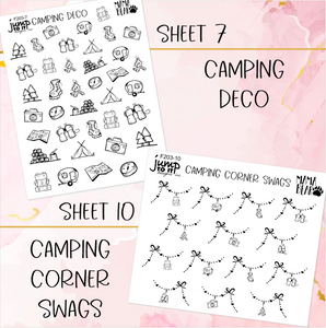 Foil Theme Collection • CAMPING • Washi, Swags, Tabs, Deco (F-203)