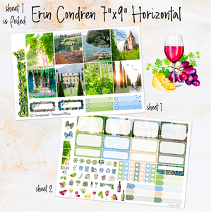 Vineyard Bliss - FOIL weekly kit Erin Condren Vertical Horizontal, Happy Planner Classic & Big