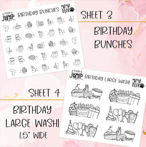 Foil Theme Collection • BIRTHDAY • Washi, Swags, Tabs, Deco (F-205)