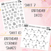 Load image into Gallery viewer, Foil Theme Collection • BIRTHDAY • Washi, Swags, Tabs, Deco (F-205)