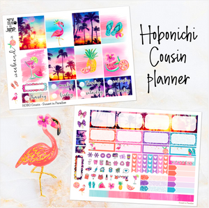 Sunset in Paradise - weekly kit Hobonichi Cousin A5 personal planner