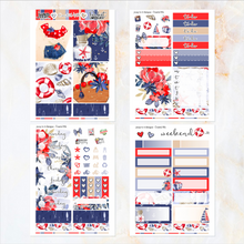 Load image into Gallery viewer, Coastal 4th - POCKET Mini Weekly Kit Planner stickers