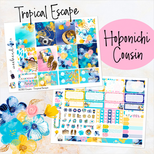 Tropical Escape - weekly kit Hobonichi Cousin A5 personal planner