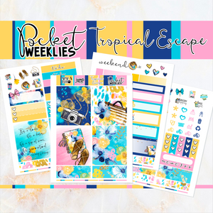 Tropical Escape - POCKET Mini Weekly Kit Planner stickers