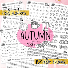 Load image into Gallery viewer, Foil Theme Collection • AUTUMN • Washi, Swags, Tabs, Deco (F-209)