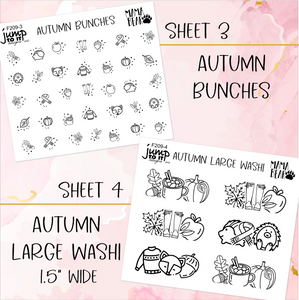 Foil Theme Collection • AUTUMN • Washi, Swags, Tabs, Deco (F-209)