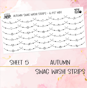 Foil Theme Collection • AUTUMN • Washi, Swags, Tabs, Deco (F-209)