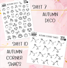 Load image into Gallery viewer, Foil Theme Collection • AUTUMN • Washi, Swags, Tabs, Deco (F-209)