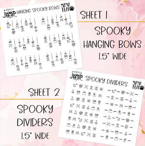 Foil Theme Collection • SPOOKY Halloween • Washi, Swags, Tabs, Deco (F-211)